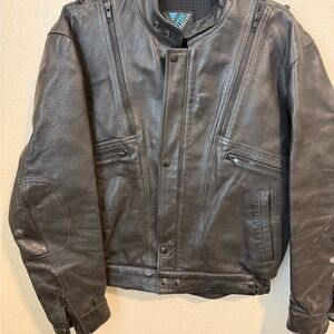 Women’s  Premium Gray Leather Bomber Jacket